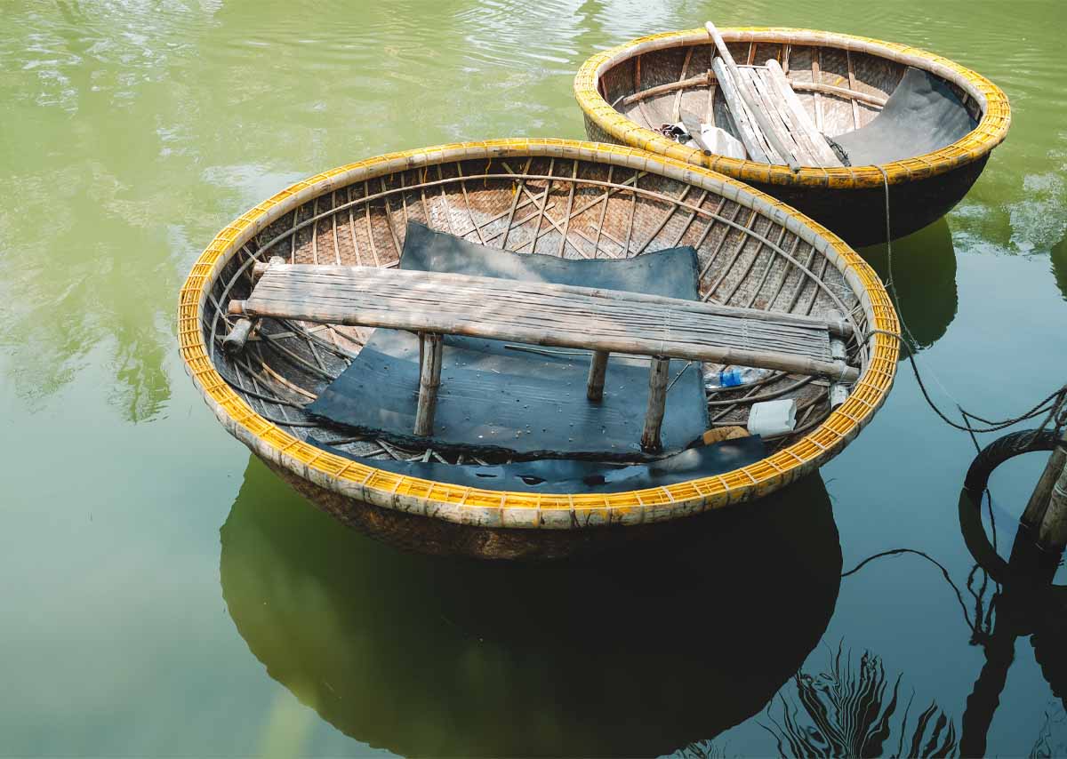 thuyền thúng cận cảnh