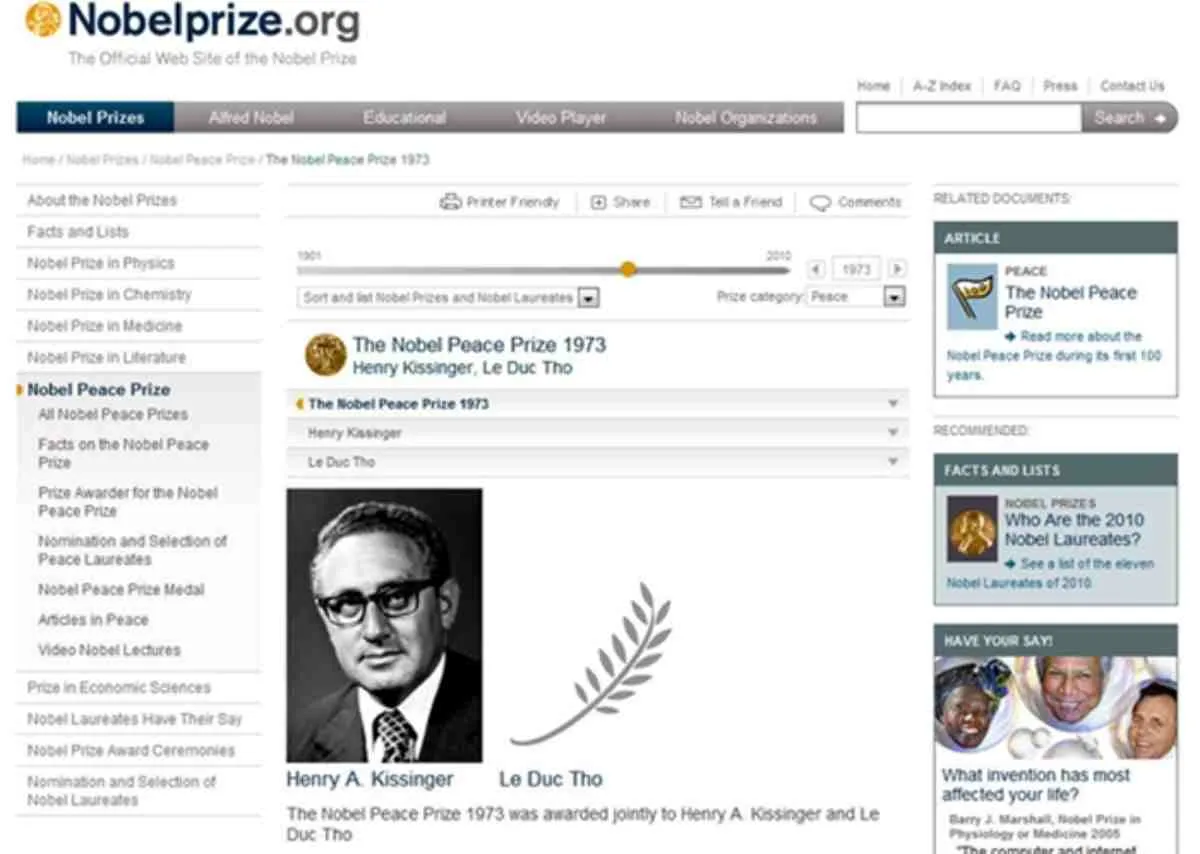 Lê Đức Thọ – Người duy nhất từ chối giải Nobel Hòa bình