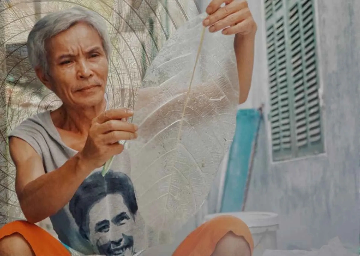 Ông Hùng và hành trình thổi hồn vào nghệ thuật lá bàng xứ Huế